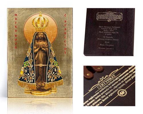 Ikona religijna Matka Boża z Aparecidy (Brazylia) - dedykacja / własny tekst
