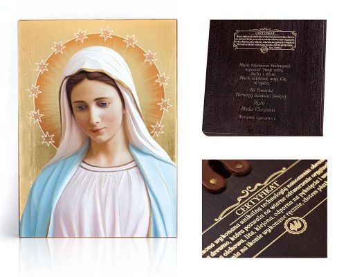 Ikona religijna Matka Boża z Medjugorie (Bośnia i Hercegowina) - dedykacja / własny tekst