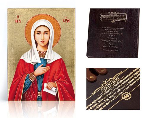 Ikona religijna Święta Ewa - dedykacja / własny tekst
