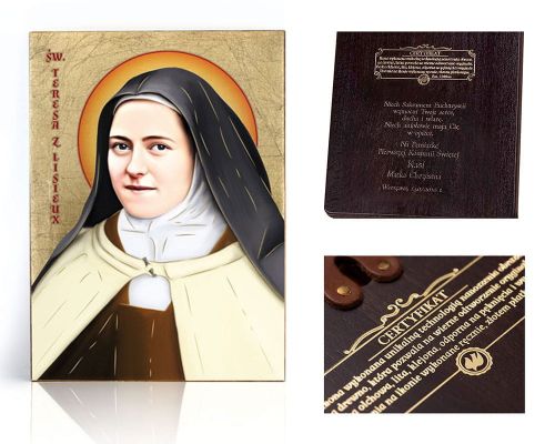 Ikona religijna Święta Teresa z Lisieux  - dedykacja / własny tekst