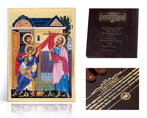 Ikona religijna Święty Akwil i Pryska  - dedykacja / własny tekst