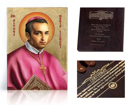 Ikona religijna Święty Alfons Maria Liguori  - dedykacja / własny tekst