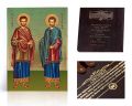 Ikona religijna Święty Damian i Kosma - dedykacja / własny tekst