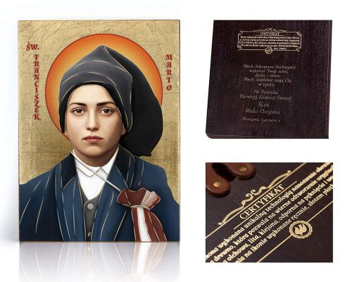 Ikona religijna Święty Franciszek Marto - dedykacja / własny tekst