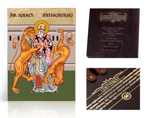 Ikona religijna Święty Ignacy Antiocheński - dedykacja / własny tekst