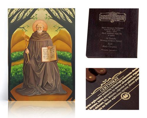 Ikona religijna Święty Jan Gwalbert - dedykacja / własny tekst