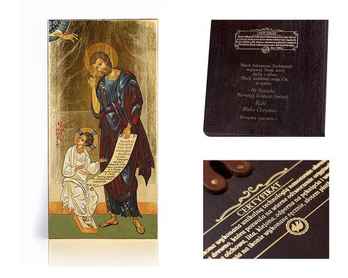 Ikona religijna ze Świętym Józefem - dedykacja / własny tekst
