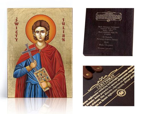 Ikona religijna Święty Julian - dedykacja / własny tekst