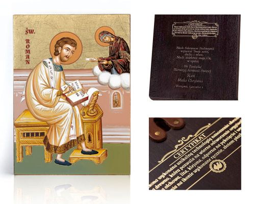 Ikona religijna Święty Roman - dedykacja / własny tekst