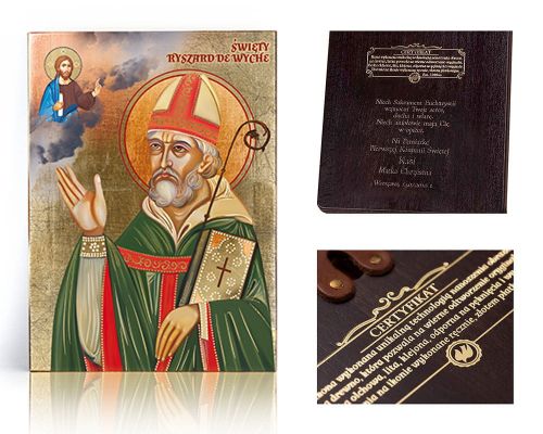 Ikona religijna Święty Ryszard de Wyche - dedykacja / własny tekst