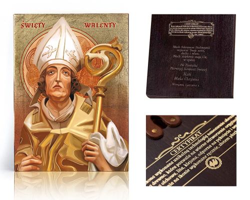 Ikona religijna Święty Walenty - dedykacja / własny tekst