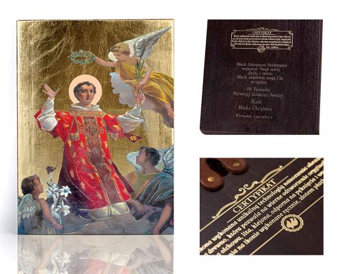 Ikona religijna Święty Wawrzyniec - dedykacja / własny tekst