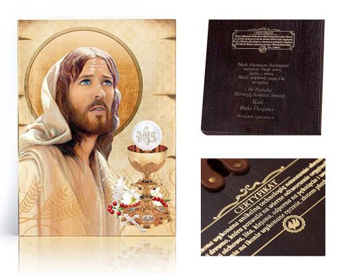 Pamiątka Pierwszej Komunii Świętej - dedykacja / własny tekst