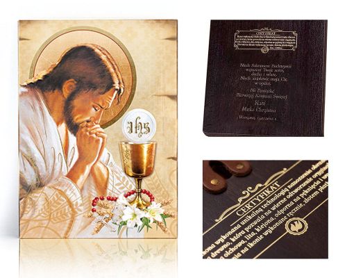 Pamiątka Pierwszej Komunii Świętej - dedykacja / własny tekst