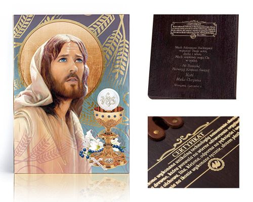 Pamiątka Pierwszej Komunii Świętej - dedykacja / własny tekst