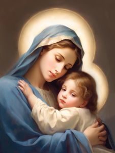 Plakat religijny Matka Boża z Dzieciątkiem Jezus