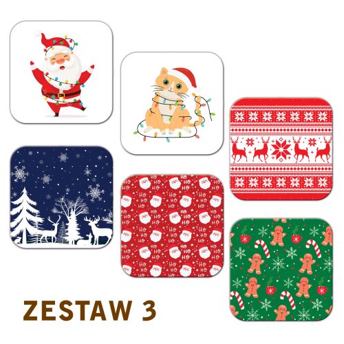 Podkładki pod kubek - Boże Narodzenie - 6 szt.