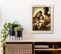 Obraz Święta Rodzina - rama kremowa