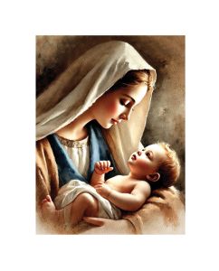 Plakat religijny Matka Boża z Dzieciątkiem Jezus