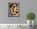 Obraz religijny na płótnie Matka Boża z Dzieciątkiem Jezus - rama srebrna
