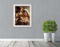 Obraz religijny na płótnie Święta Rodzina - biała rama