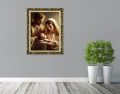 Obraz religijny na płótnie Święta Rodzina - rama z ornamentem