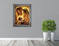 Obraz religijny na płótnie Święta Rodzina - rama srebrna