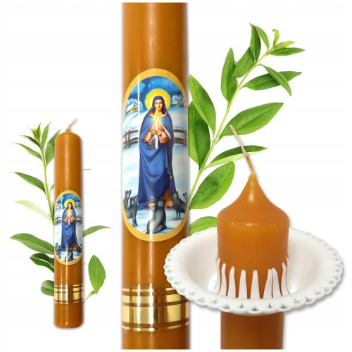 Gromnica z naturalnego wosku