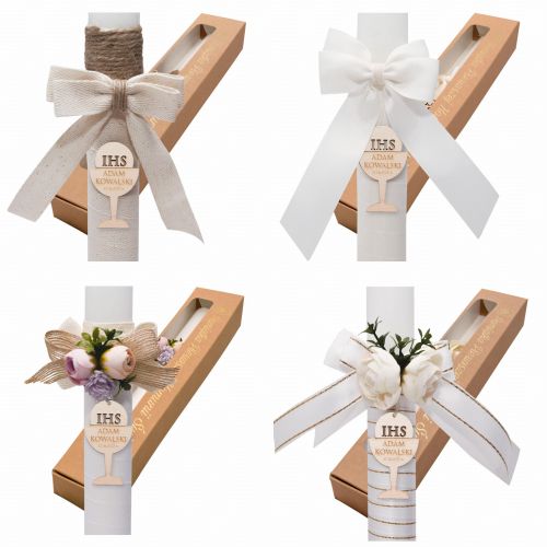 Świece Komunijne - imienne - rękodzieło