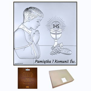 Srebrna Pamiątka I Komunii Świętej + Dedykacja