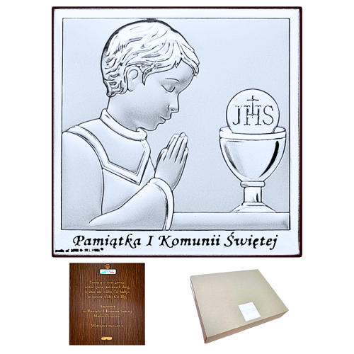 Srebrna Pamiątka I Komunii Świętej + Dedykacja