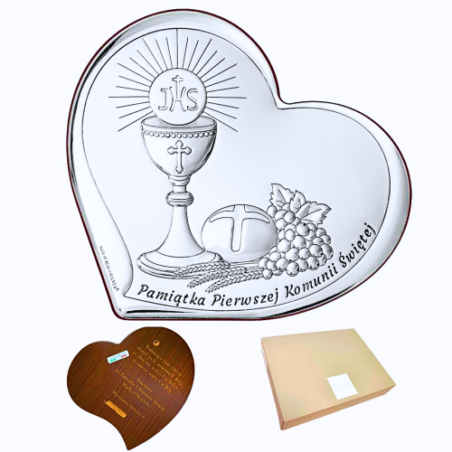 Srebrna Pamiątka I Komunii Świętej + Dedykacja