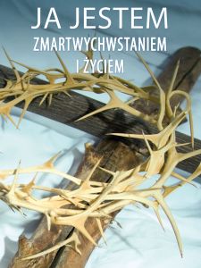 Baner na Wielki Post "JA JESTEM.." 75x100 cm