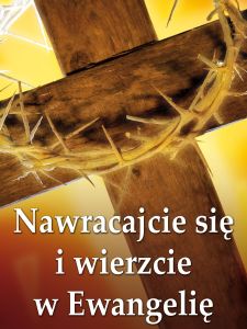Baner na Wielki Post "Nawracajcie się i wierzcie.." 75x100 cm
