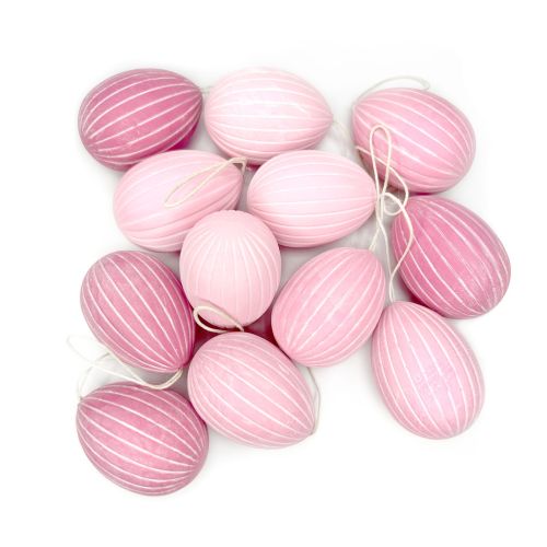 Jajka Wielkanocne Dekoracyjne 12 szt. –różowe