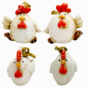 Zestaw 4 Wiszących Kurek Wielkanocnych - Dekoracja na Święta Wielkanocne