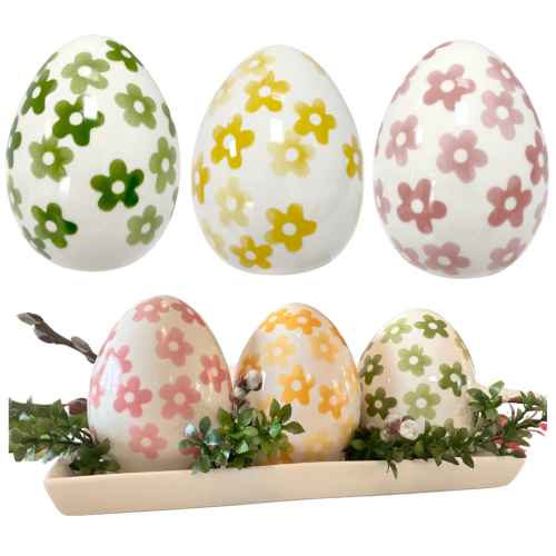 Porcelanowe Jajka -3 szt. Pięknie malowane