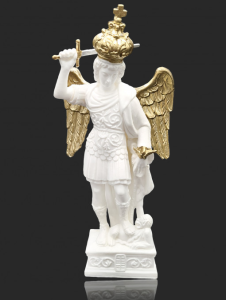 Figurka Święty Michała Archanioła z Gargano 19,5 cm biała
