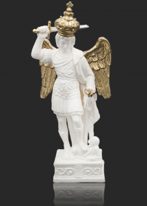 Figurka Święty Michała Archanioła z Gargano 13,5 cm biała