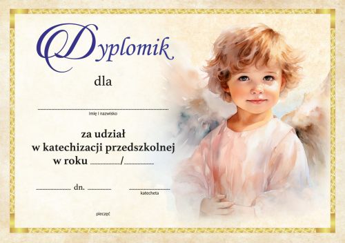 Dyplom ukończenia katechezy - 50 szt.