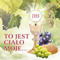 Baner na Boże Ciało "To jest ciało moje" 150x150cm