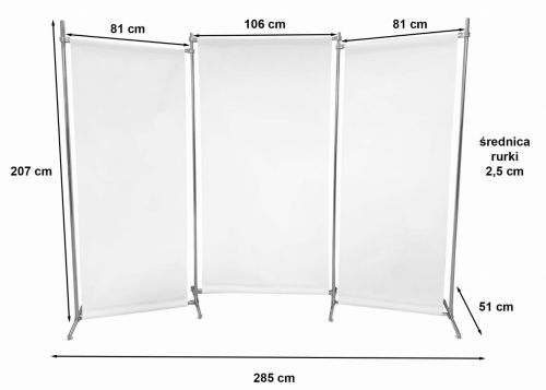 Stojak na zestaw trzech banerów 285x207