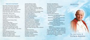 Modlitwy do Św. Jana Pawła II - 25 szt.