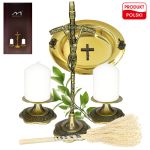 Zestaw kolędowy "Papieski" + kropidło,  miseczka na wodę święconą