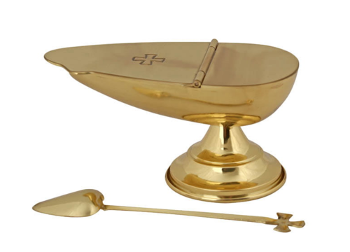 Łódka liturgiczna mosiężna