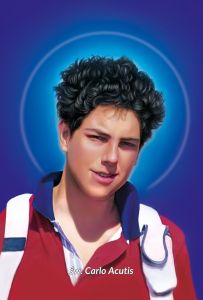 Obrazki święte z modlitwą za wstawiennictwem Świętego Carlo Acutisa