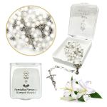 Różaniec komunijny | biały + pudełeczko na różaniec  