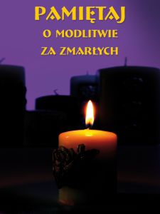 Baner na Wszystkich Świętych "Pamiętaj o modlitwie..." 75x100 cm