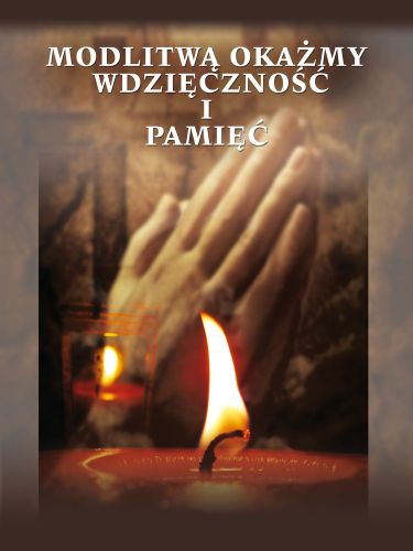 Baner na Wszystkich Świętych "Modlitwą okażmy..." 75x100 cm