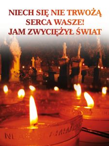 Baner na Wszystkich Świętych "Niech się trwożą..." 75x100 cm